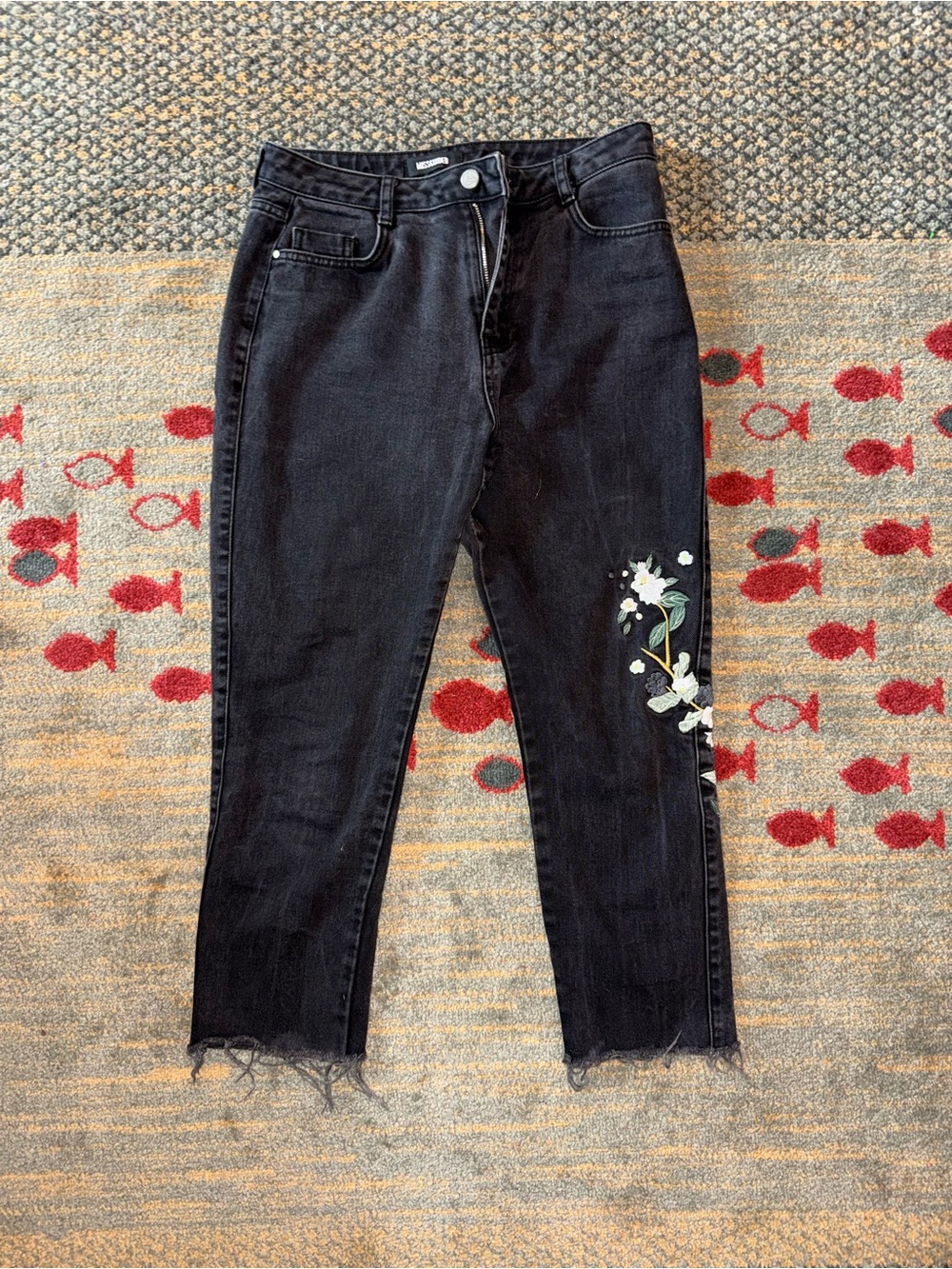 missguided applique jeans